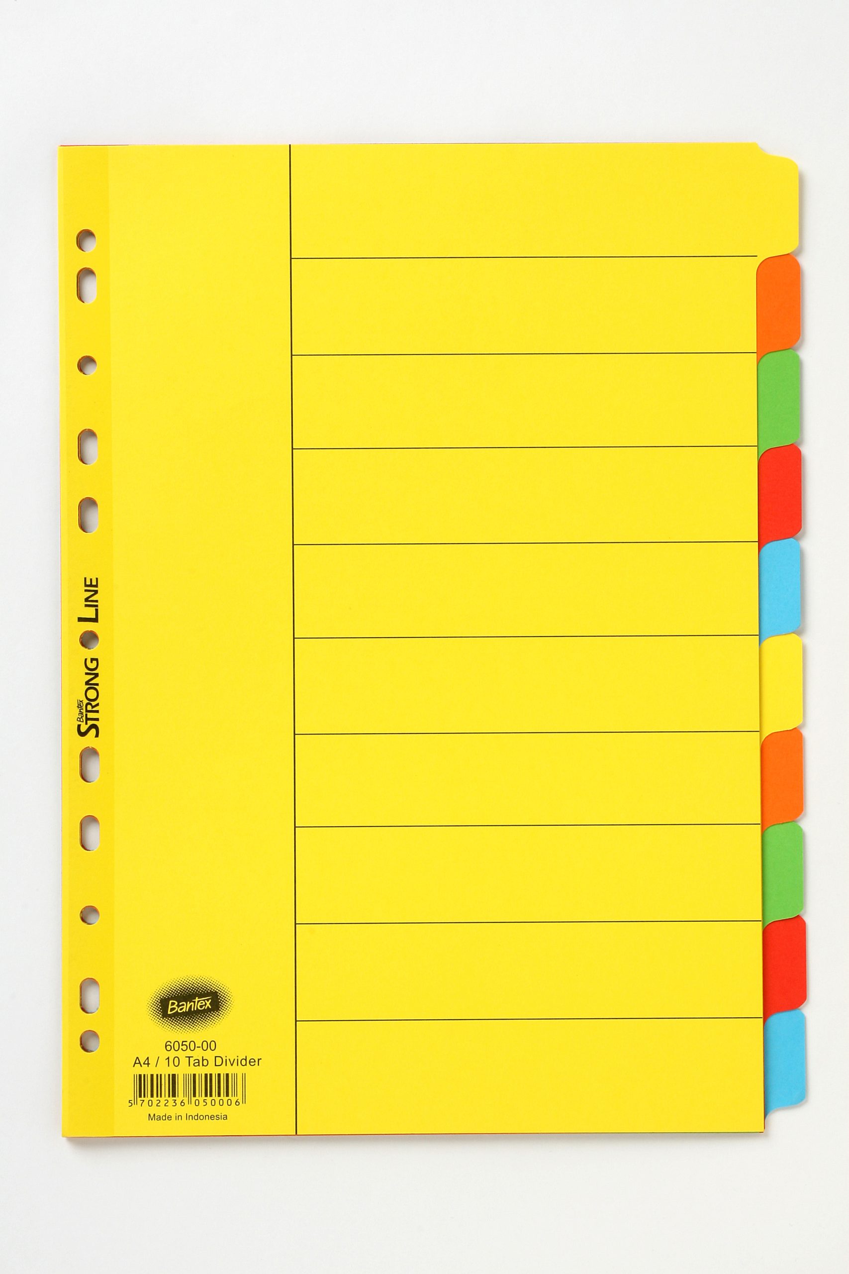 Bantex Dividers Bright Manilla A4 10 Tabs Assorted Hamelin Brands