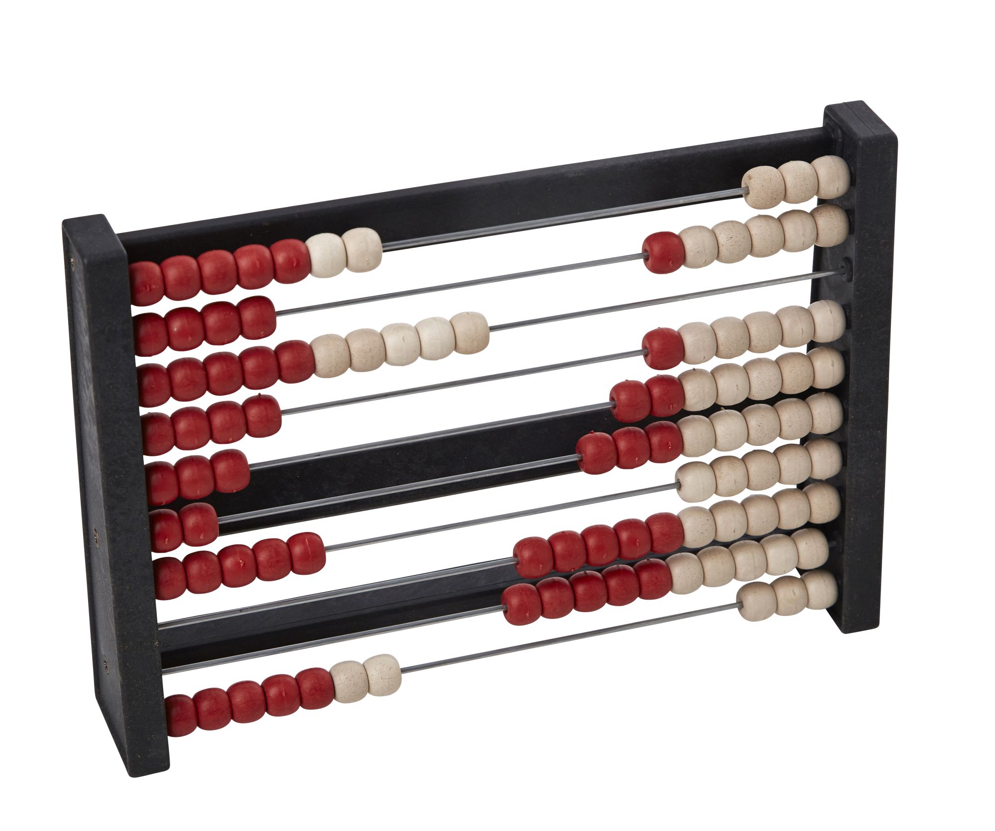 Linex Abacus Large Recycled Wood 100 Beads Beige and Red Hamelin Brands