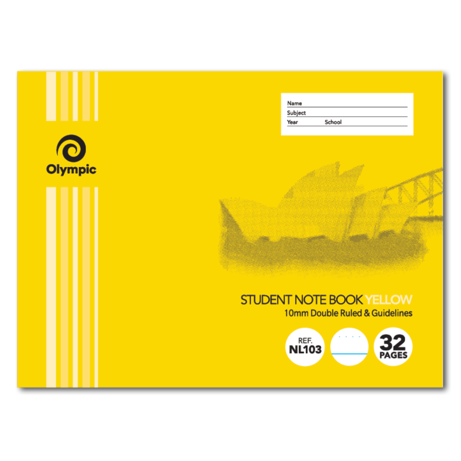 Olympic NSW Primary Student Notebook 10mm Double Ruled with Guidelines ...